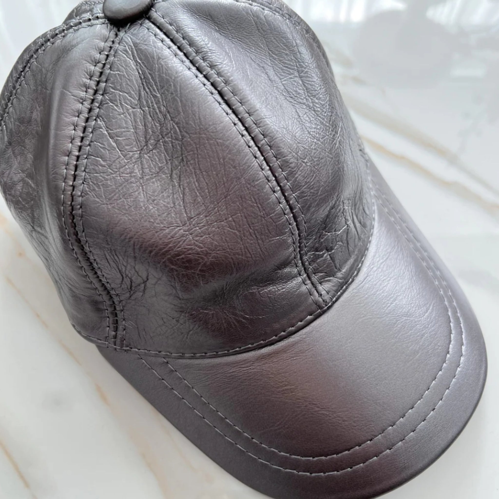 Genuine leather cap deals