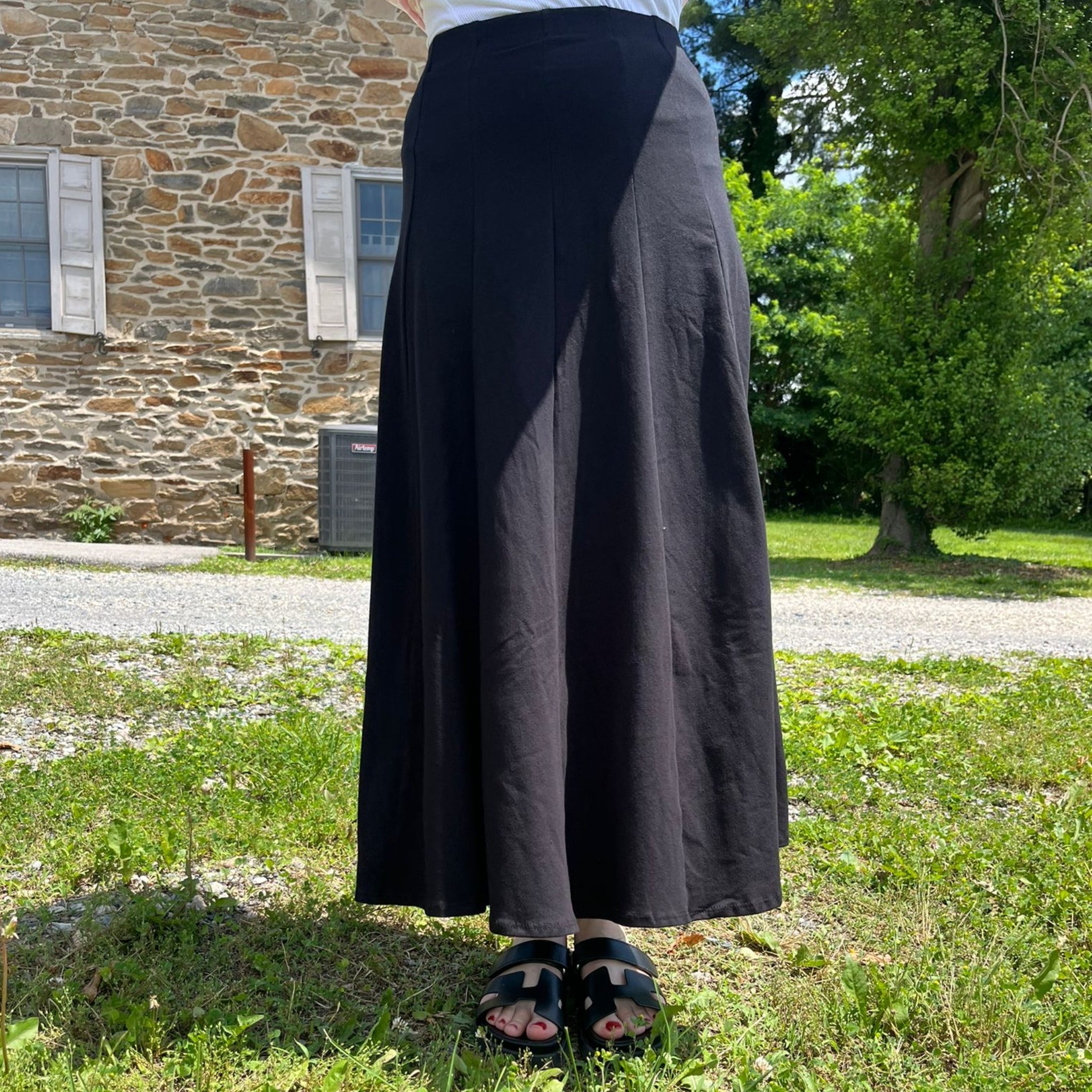 Black Panel Midi Maxi Skirt 34 – The Mimi Boutique
