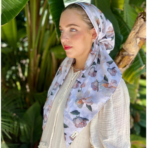 SB Headscarf Ivory Florals