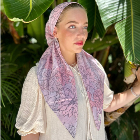 SB Headscarf Blooming Dahlias
