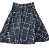 Circle Skirt Check Black