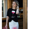 3/4 Sleeve Wine Tee by Adina LV