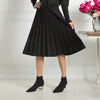 Simone Knit Pleated Skirt 26" Black Lurex