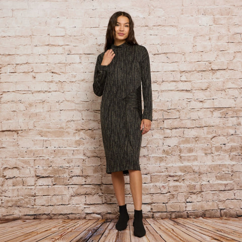 Renn Dress Black/Taupe