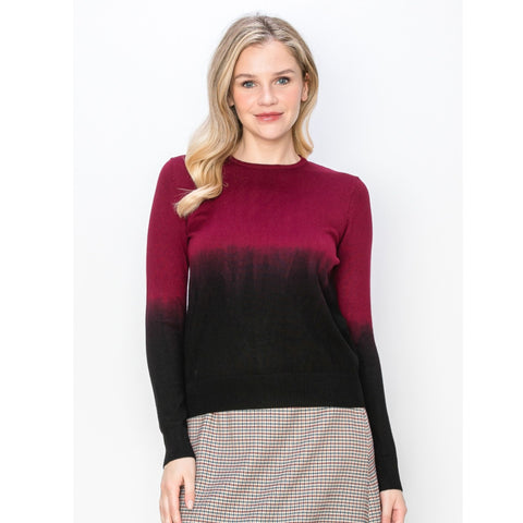 Ombre Wine Sweater