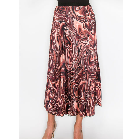 Burgundy Marble Skirt