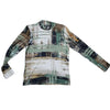 Green Soft Print Mockneck