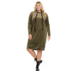 Plus Lori Velvet Cocoon Dress Olive