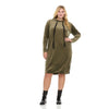 Plus Lori Velvet Cocoon Dress Olive