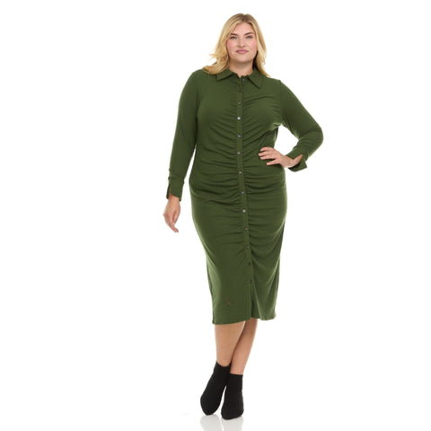 Plus Miriam Hunter Dress (Olive)