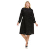 Plus Jenny Velvet Dress Black/Lurex