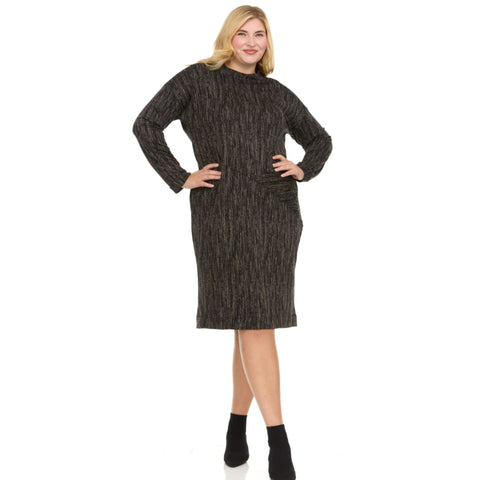 Plus Renn Dress Black/Taupe