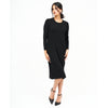 Black Loose Basic Dress by DF