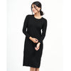 Black Loose Basic Dress by DF