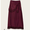 Fringe Burgundy Skirt