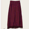 Fringe Burgundy Skirt