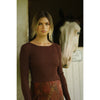 Rust Slip Dress & Sweater Overlay Top 2-1