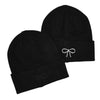 Embroidered Bow Beanie by Nicsessories