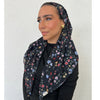 Black Vibrant Floral SB Headscarf