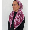 Burgundy Floral SB Headscarf