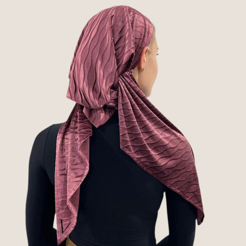 Velvet Wave Pre-tied Scarf by Valeri