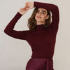 Burgundy Knit Top