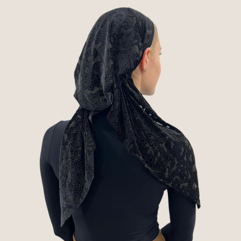 Winter Lace Pre-tied Scarf by Valeri