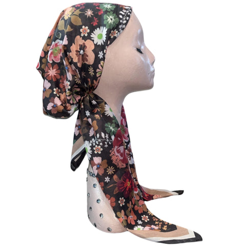 Becca Floral Garden Fringe Headscarf Itsyounique