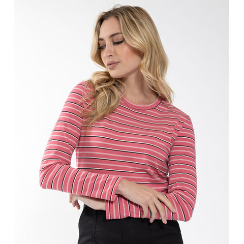 Multi Striped Tee Pink