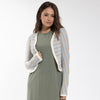 Striped Ribbed Cardigan Blue