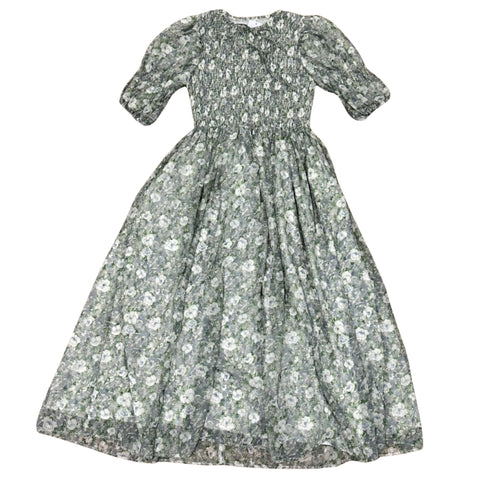 Sage Smocked Dress