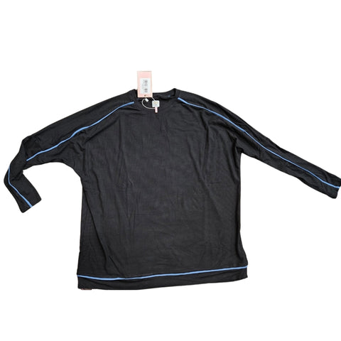 Edged Dolman Tee Black/Royal