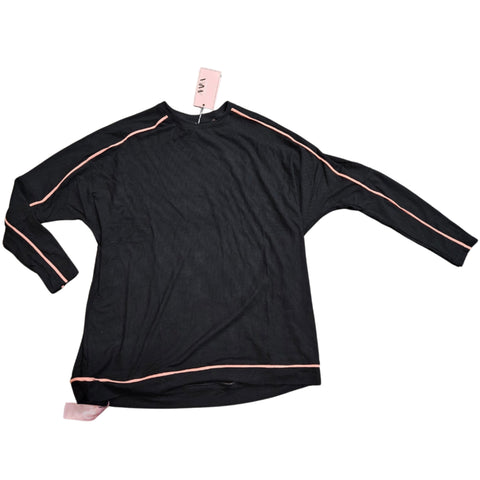 Edged Dolman Tee Black/Coral