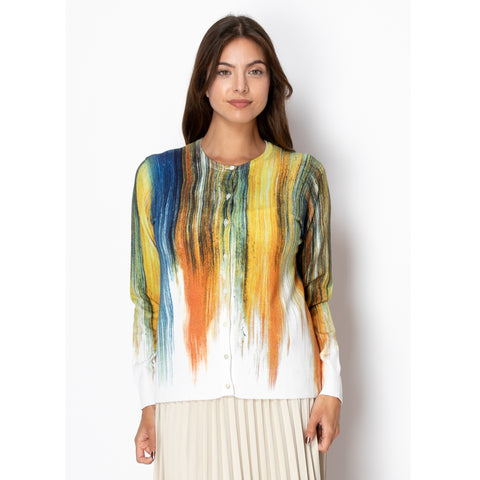 Multi Color Stripe Cardigan