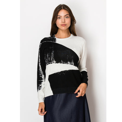 Black & White Abstract Sweater