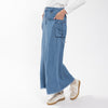 Pulley Pocket Skirt Denim