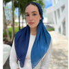 Classic Pretied SB Headscarf: Ombre Ocean Blue