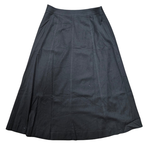 Black Panel Midi Skirt