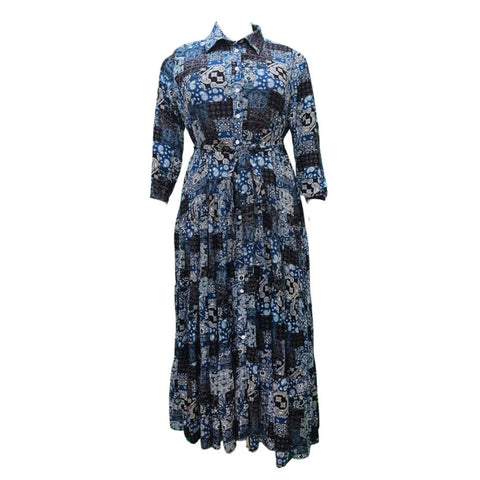 The Patchwork Dress Blue Paisley