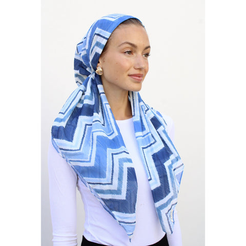 Denim Chevron Headscarf SB