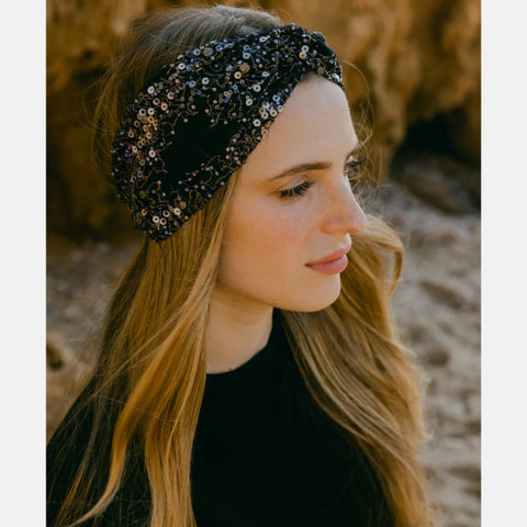 Blue/Purple Sequin Headband Daniella Faye