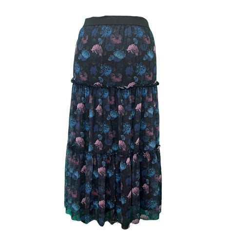 Dreamy Maxi Skirt Midnight Abstract