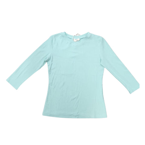 Mint Micro Ribbed V-Neck Tee