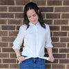 White Satin Tie Blouse