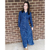 Megan Dress Blue Paisley Adina LV