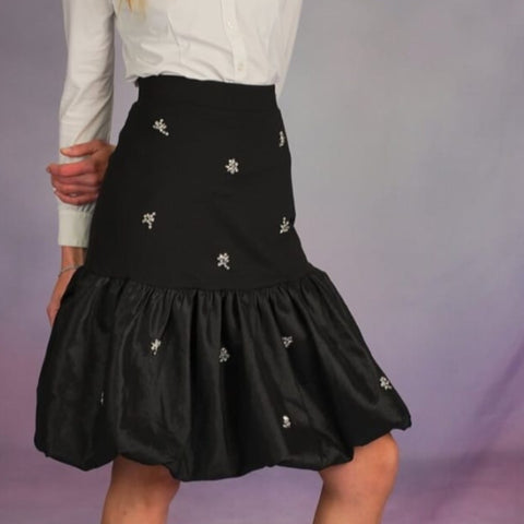 Bubble Skirt With Rhinestones