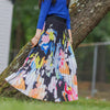 Black Splash Accordian Skirt