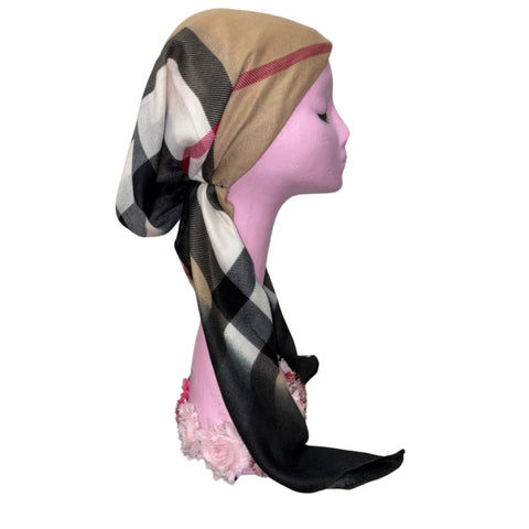 Plaid Burb Print Headscarves Revaz