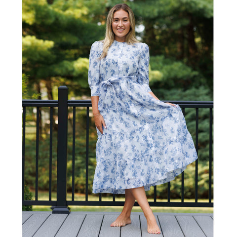 Lilly Light Blue Floral Dress