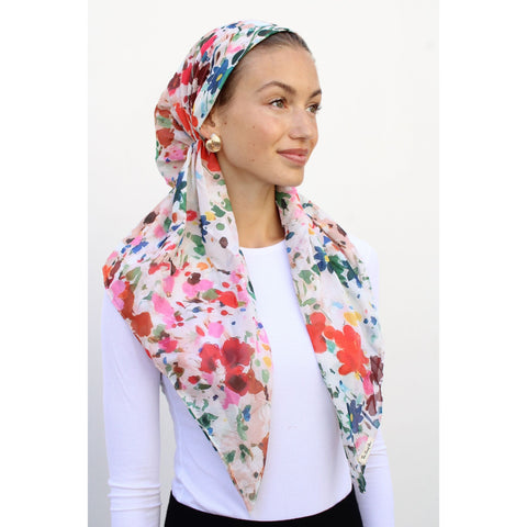 Splatter Paint Flower Headscarf SB